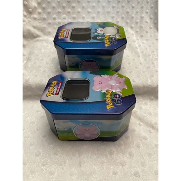 2022 Pokemon TCG 'Pokemon Go' EMPTY Collectors Tins- Snorlax, Blissey (No Cards) - Picture 4 of 6